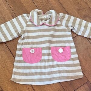 The Beaufort Bonnet Company Striped Dress with Pink Accents